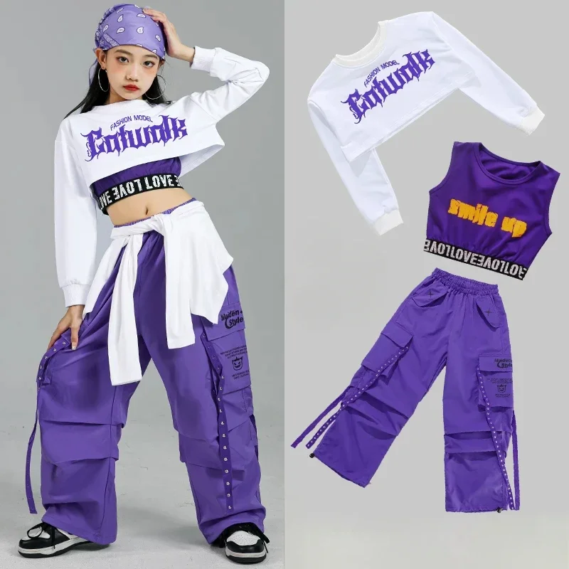 Street Fashion Outfit Girl - Pakaian Tari Jalanan Anak-anak Set Pakaian