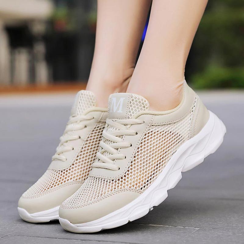Street Fashion Online Shopping - Musim Panas Bernapas Sepatu Wanita Mesh