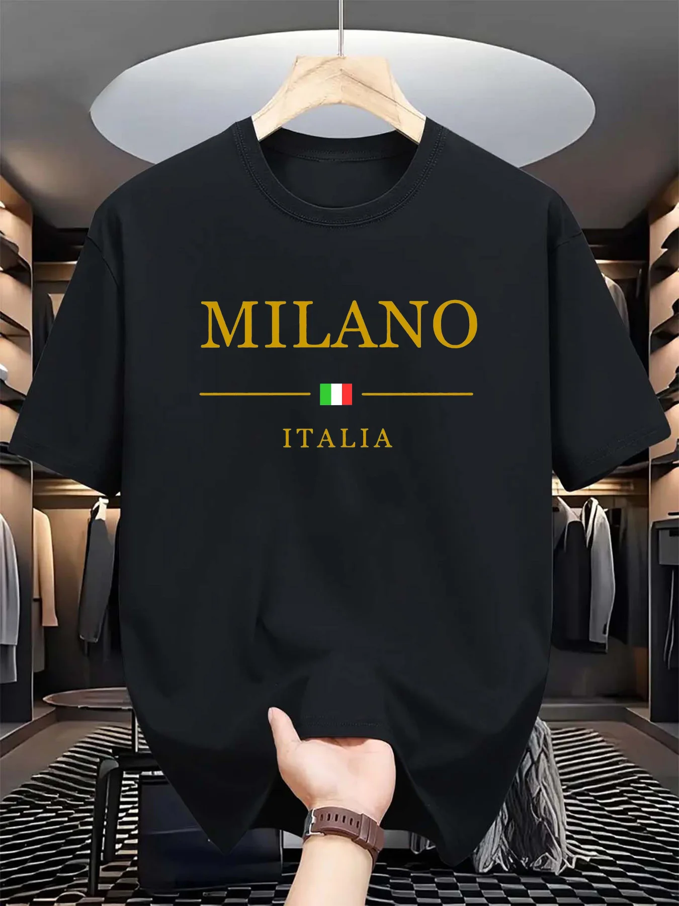 Street Fashion Of Milan - Kaos Pria Musim Panas Cetak 3D