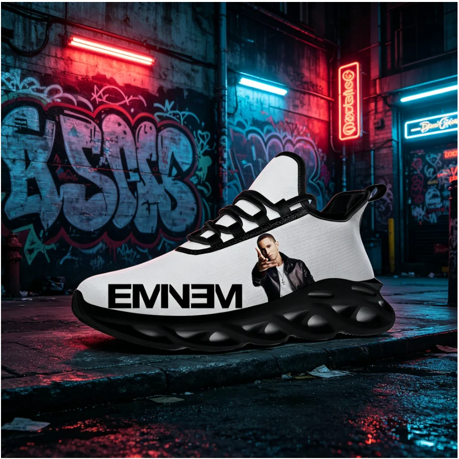 Street Fashion Hip Hop - Sepatu Kasual Eminem Custom Blade, Motif