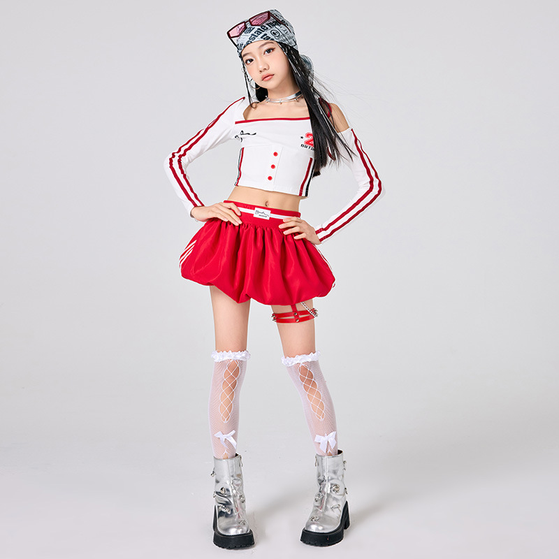 Street Fashion Outfit Girl - Pakaian Hip Hop Anak Perempuan Atasan