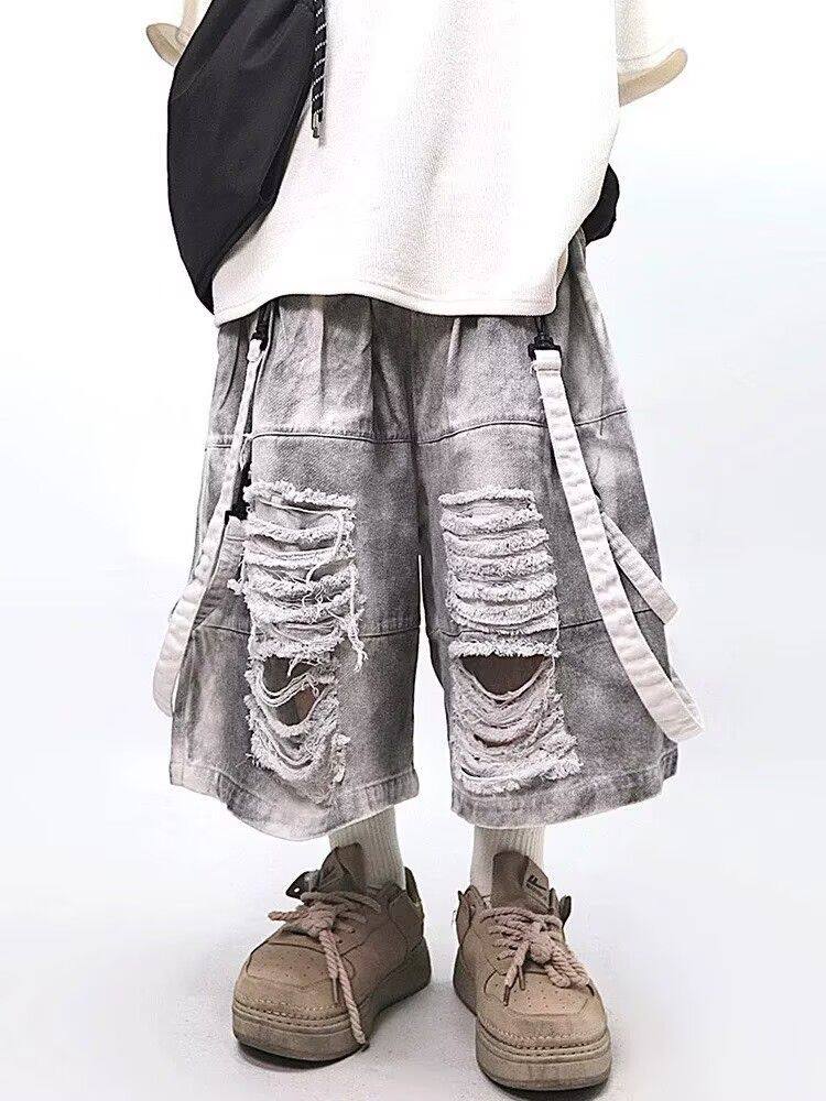 Street Fashion Hip Hop - Celana Jeans Pria Retro Hip-hop Model