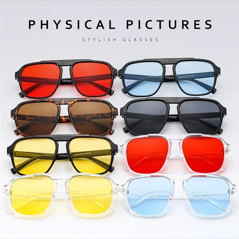 Kacamata Hitam Bingkai Besar B - Street Fashion Glasses ulasan dan harga