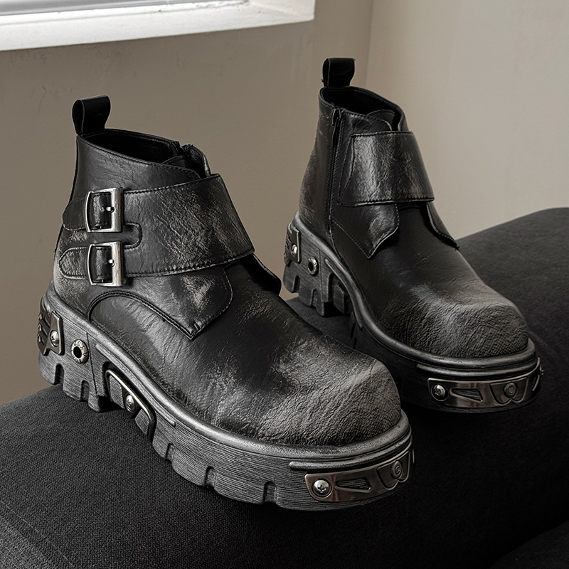 Sepatu Bot Pendek Pria Gaya Pu - Street Fashion Essentials ulasan dan harga