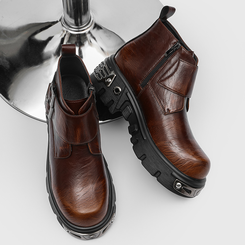 Sepatu Bot Pendek Pria Gaya Pu - Street Fashion Essentials ulasan dan harga