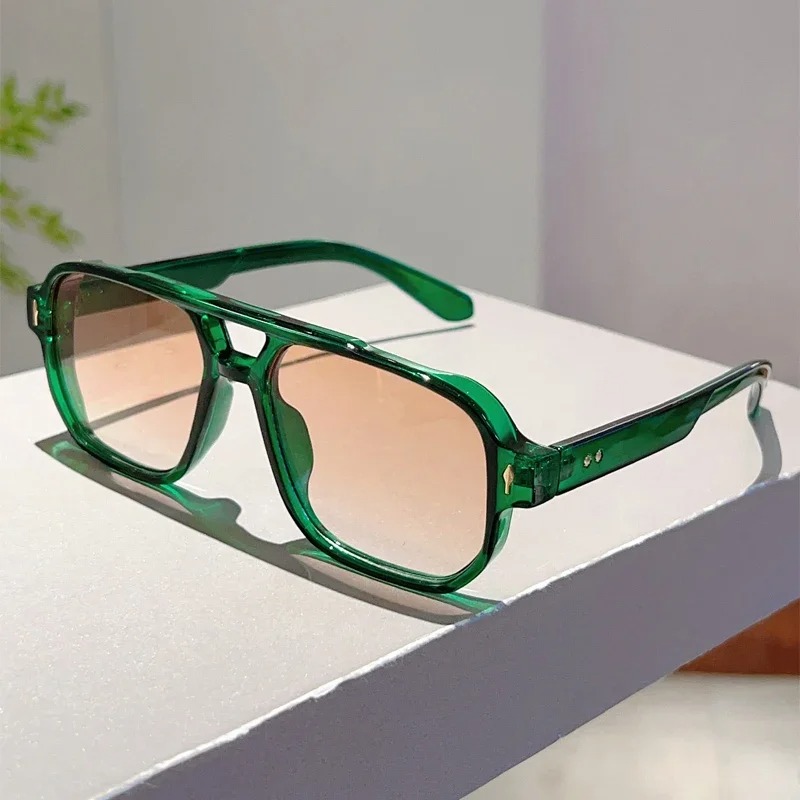 Kacamata Hitam Persegi Double  - Street Fashion Glasses ulasan dan harga