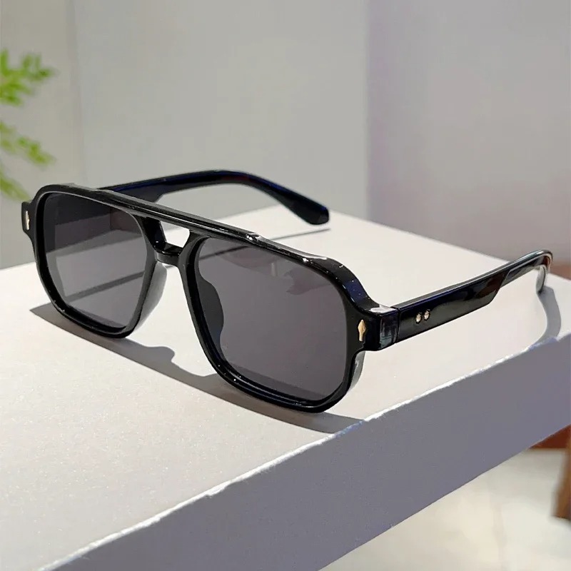 Kacamata Hitam Persegi Double  - Street Fashion Glasses ulasan dan harga