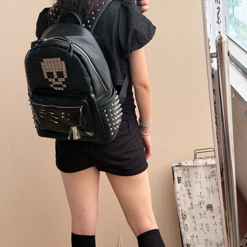 Tas Ransel Motif Kulit Buaya H - Street Fashion Hip Hop ulasan dan harga