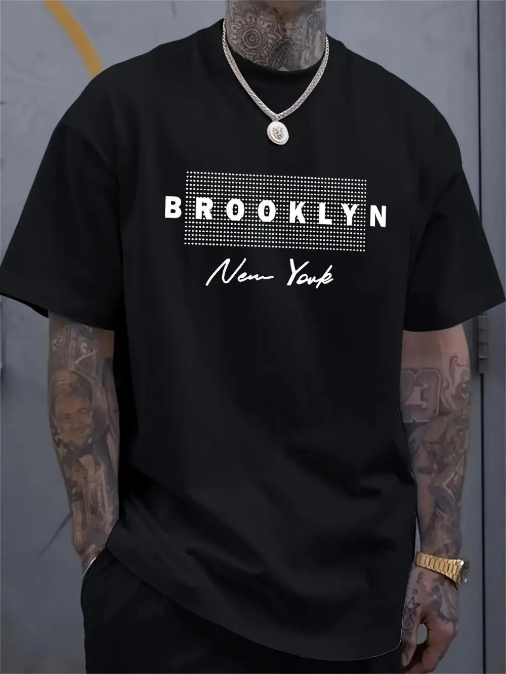 Kaos Pria dengan Cetakan Huruf - Street Fashion Of New York ulasan dan harga