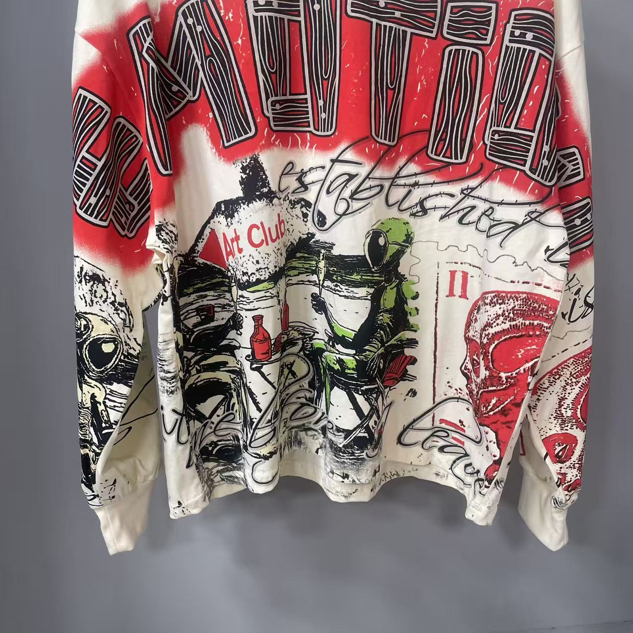 Kaos Lengan Panjang MIXED-EMOT - Street Fashion Hip Hop ulasan dan harga
