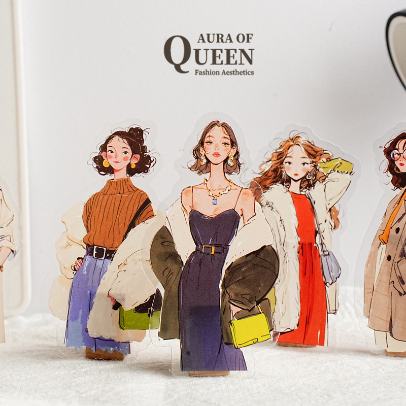 20Pcs/pak Stiker Tema Pakaian  - Street Fashion Outfit Girl ulasan dan harga