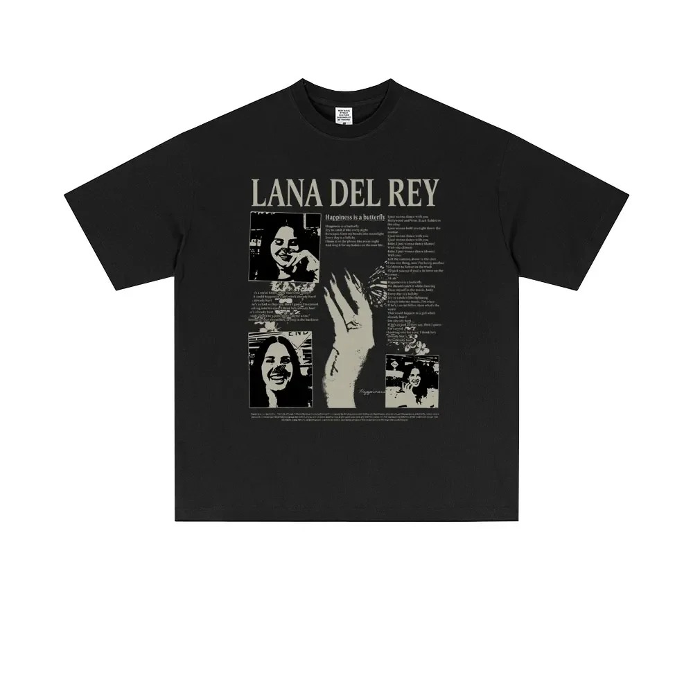 Kaos Cetak Poster Tur Lana Del - Street Fashion Uk 2026 ulasan dan harga
