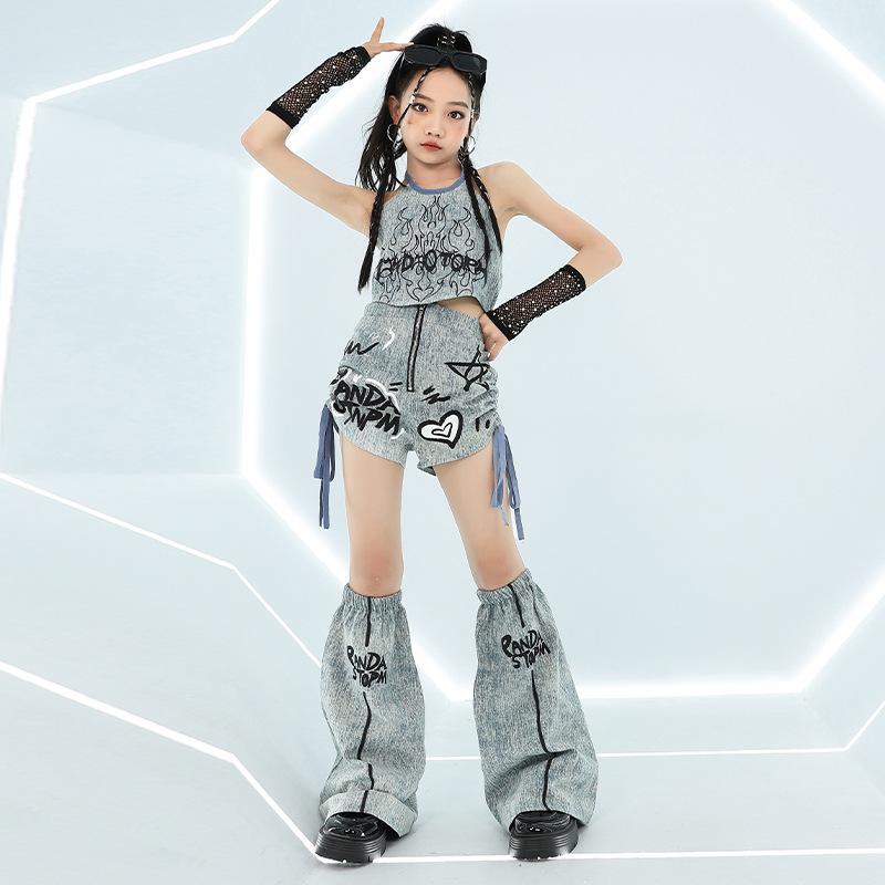 Atasan Jeans Hip Hop Anak Pere - Street Fashion Outfit Girl ulasan dan harga