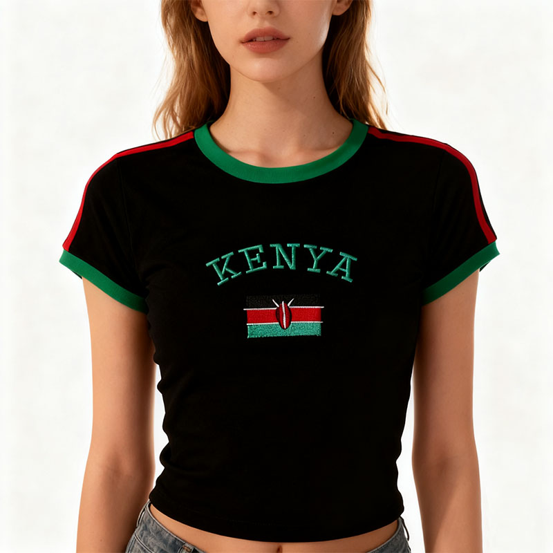 Kaos Crop Top Wanita Kenya Y2K - Street Fashion Kenya ulasan dan harga