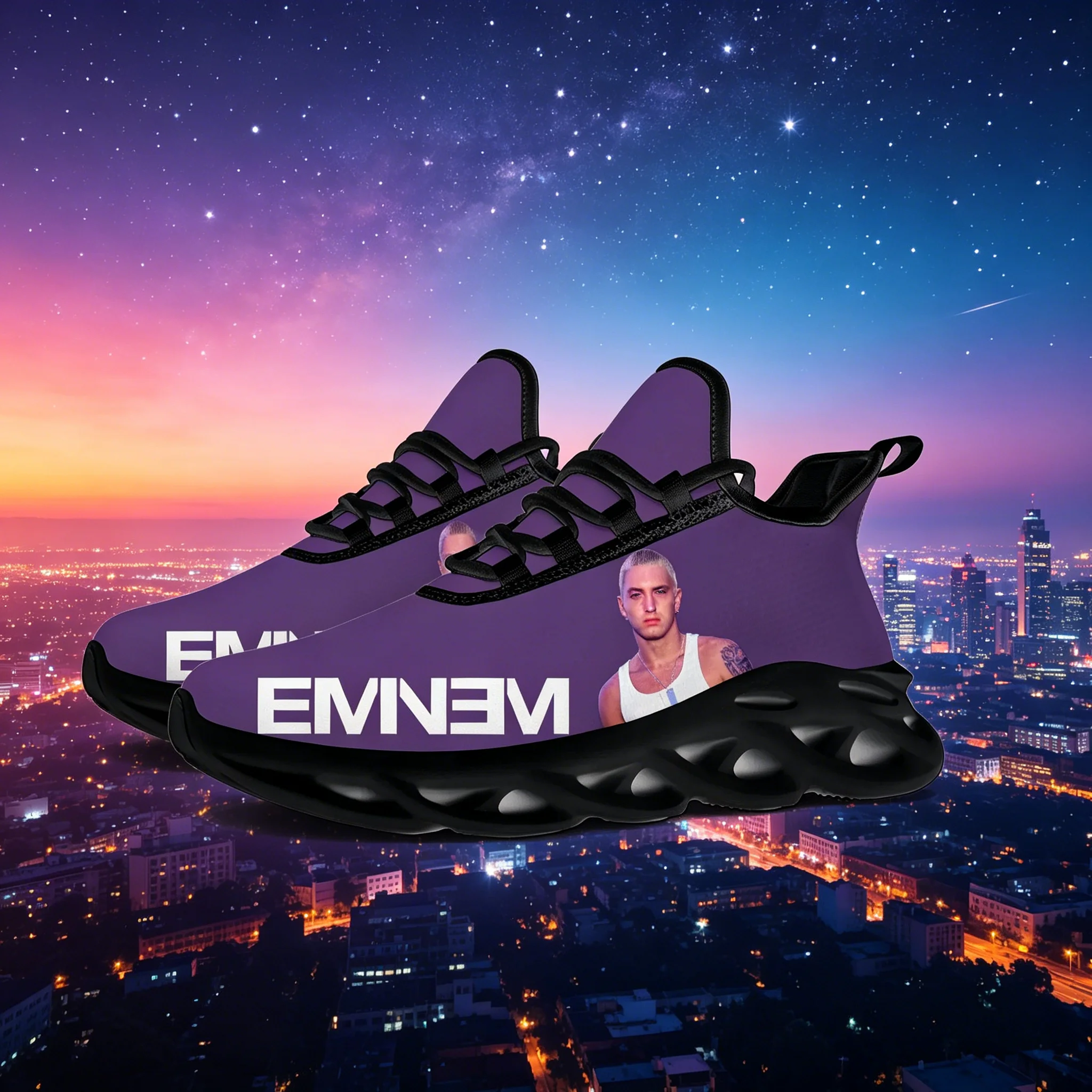 Sepatu Kasual Eminem Custom Bl - Street Fashion Hip Hop ulasan dan harga