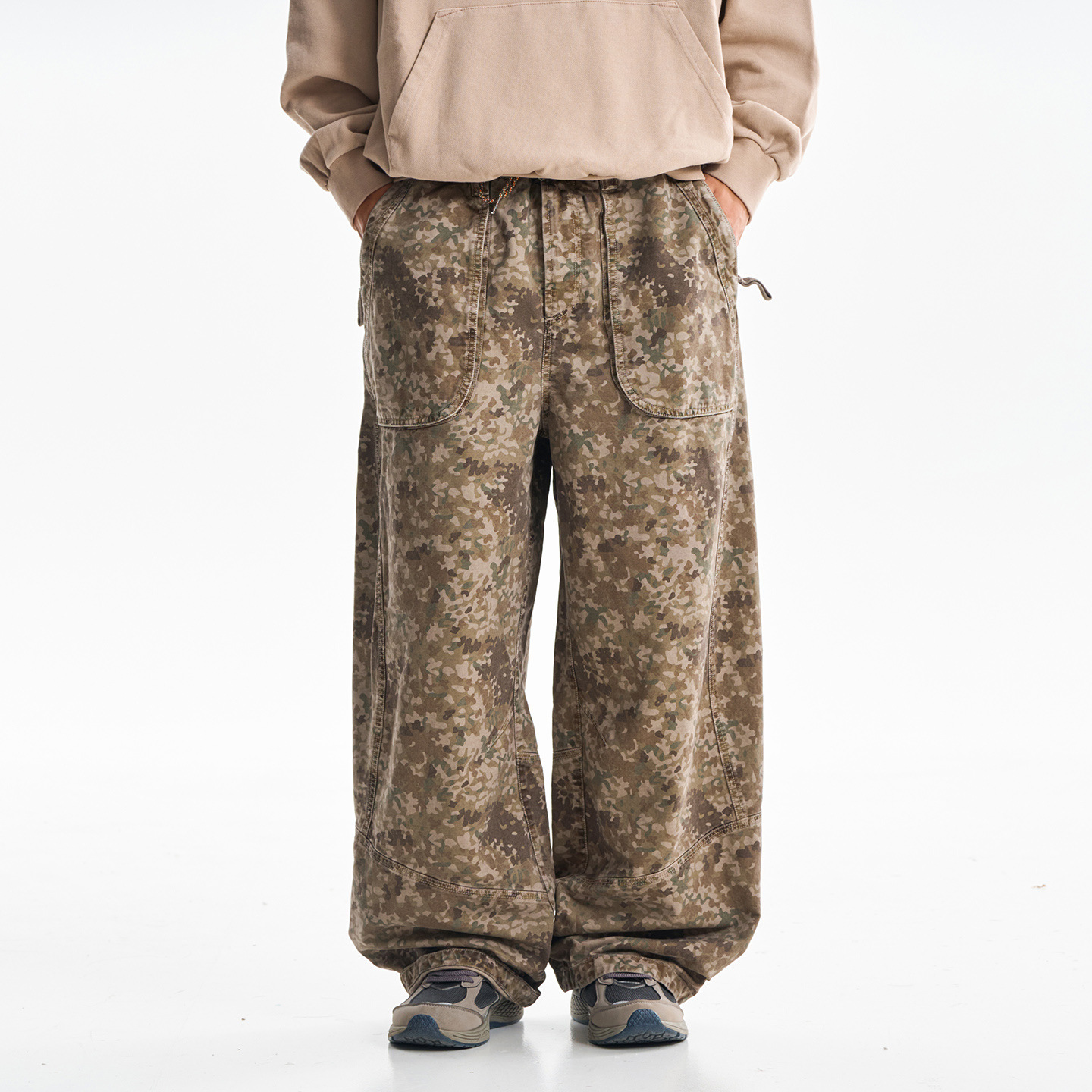 Celana Kargo Katun Cetak Berku - Street Fashion Hip Hop ulasan dan harga