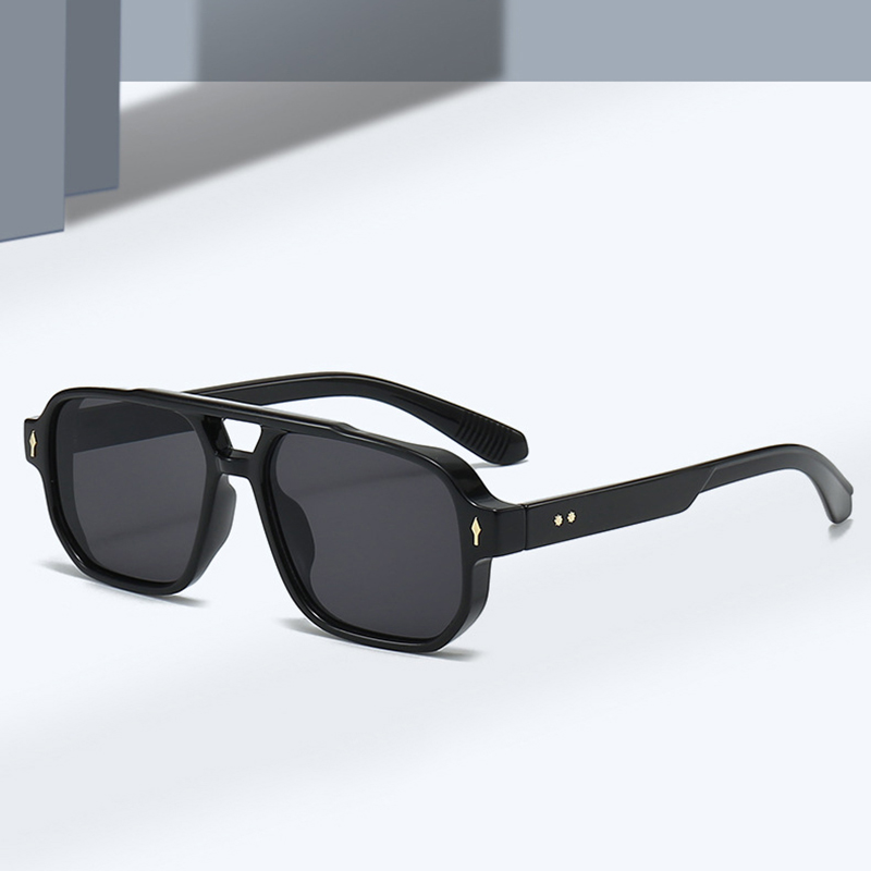 Kacamata Hitam Vintage Double  - Street Fashion Glasses ulasan dan harga