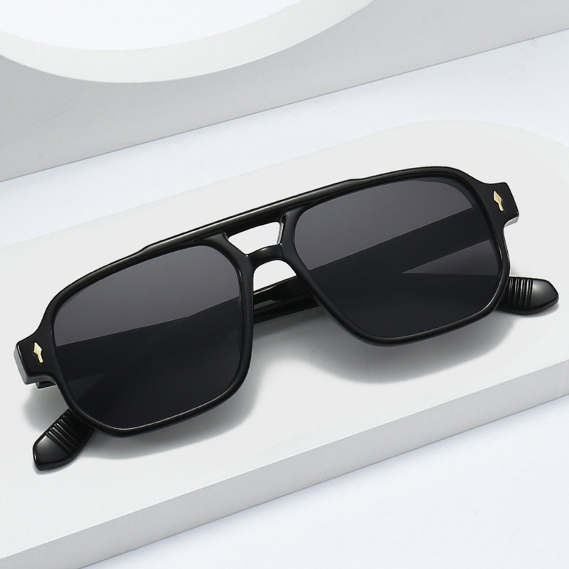 Kacamata Hitam Vintage Double  - Street Fashion Glasses ulasan dan harga