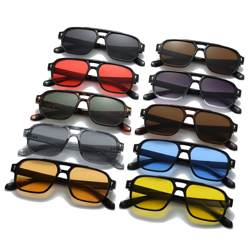 Kacamata Hitam Vintage Double  - Street Fashion Glasses ulasan dan harga