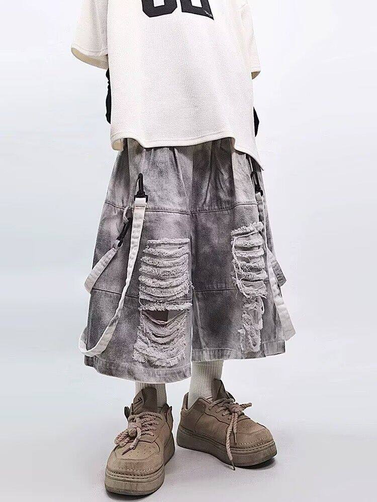 Celana Jeans Pria Retro Hip-ho - Street Fashion Hip Hop ulasan dan harga