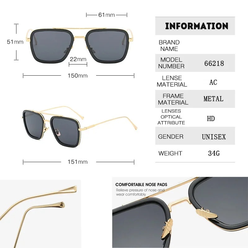 Kacamata Steam Punk Tony Stark - Street Fashion Glasses ulasan dan harga